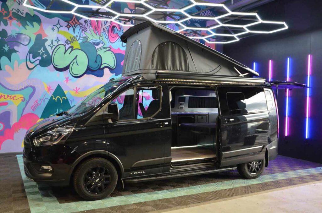 Ford conversion, campervan UK, ford campervan, high roof campervan, high roof van conversion, high roof van modified, campervans uk, van conversion uk, van conversion with shower, van conversion with bathroom, campervan build, rock n roll bed campervan