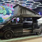 Ford conversion, campervan UK, ford campervan, high roof campervan, high roof van conversion, high roof van modified, campervans uk, van conversion uk, van conversion with shower, van conversion with bathroom, campervan build, rock n roll bed campervan